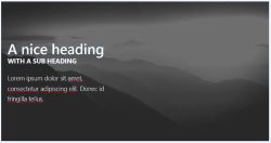 Full width cover – text left